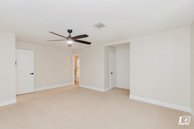 3201 Reo Dr, Midland, TX 79705 - unfurnished room featuring light carpet and ceiling fan