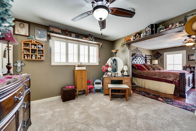 2919 Kirkwood Dr, Odessa, TX 79762 - bedroom featuring ceiling fan and carpet