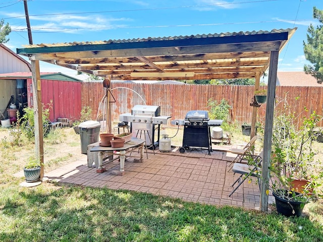 view of patio / terrace with grilling area