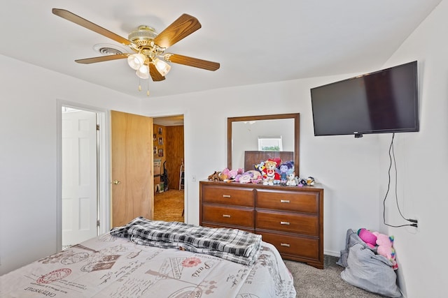 1908 W 36th St, Monahans, TX 79756 - carpeted bedroom with ceiling fan
