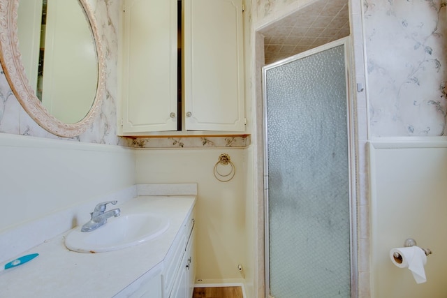 2802 Windsor Dr, Odessa, TX 79762 - bathroom with a shower stall and vanity