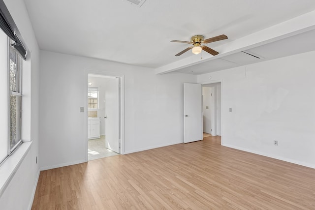 504 San Juan Dr, Fort Davis, TX 79734 - empty room featuring a ceiling fan and light wood-style flooring