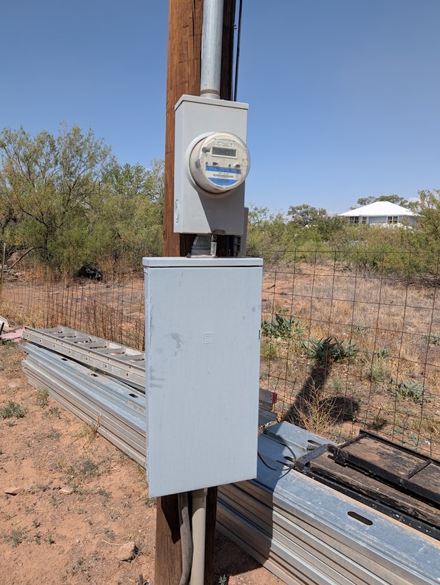 403 Commerce St, Fort Davis, TX 79734 - exterior details featuring fence and electric meter