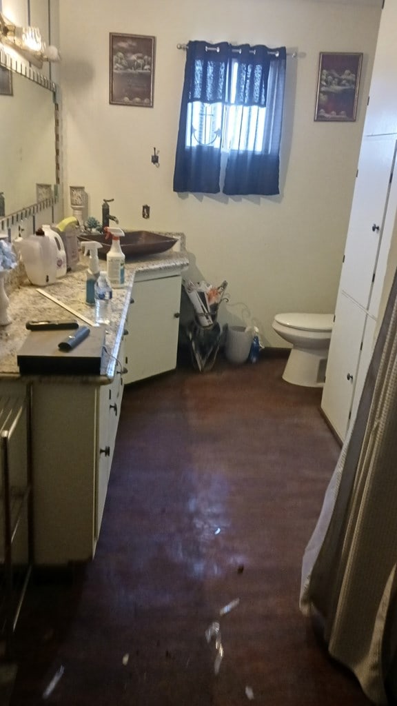 302 E 67th St, Odessa, TX 79762 - bathroom with vanity and toilet