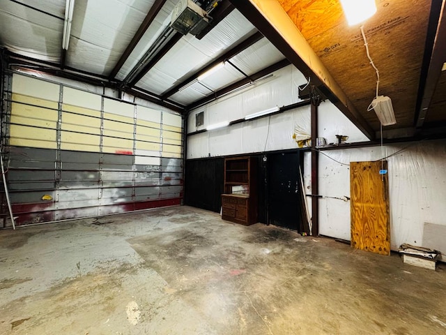 garage featuring metal wall