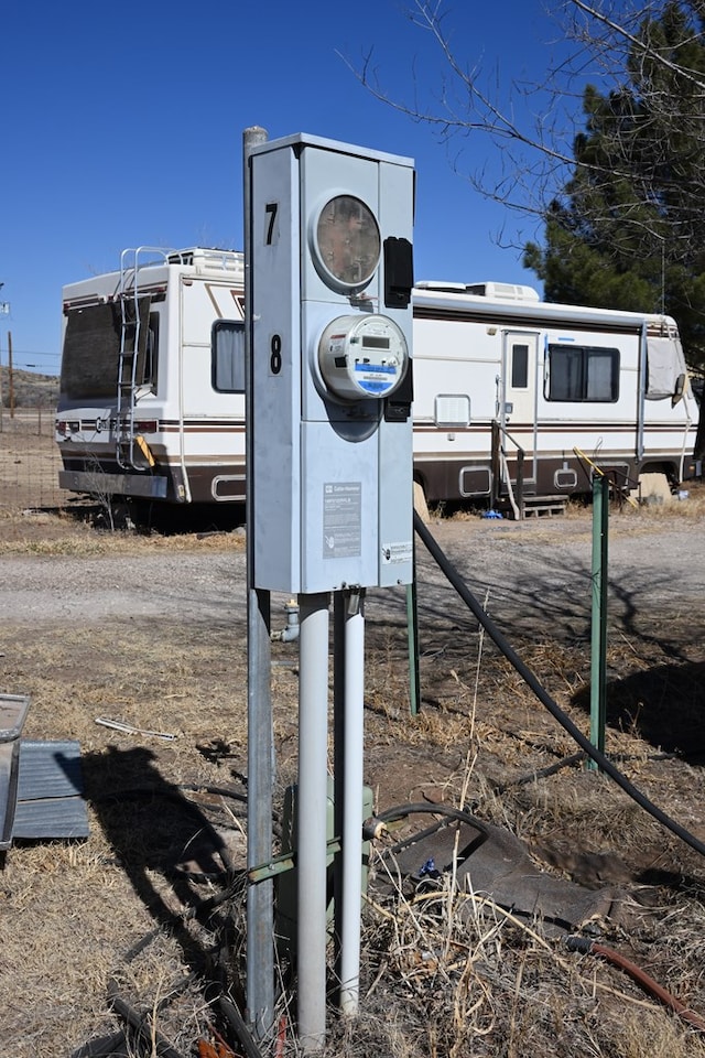 exterior details with electric meter