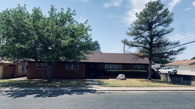 view of single story home