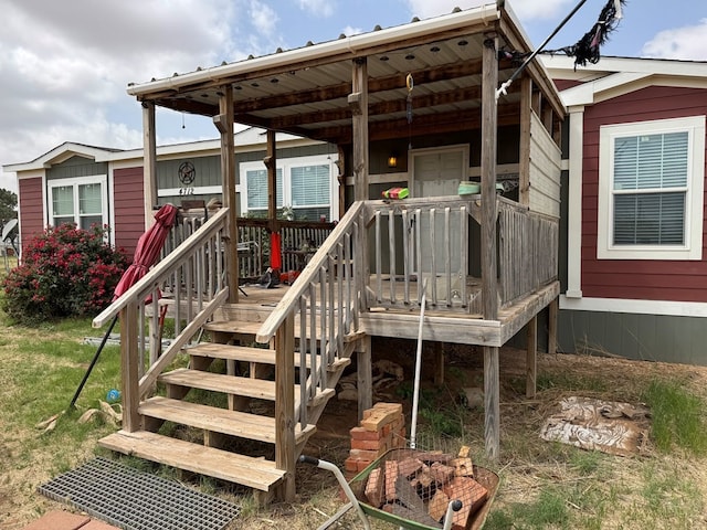 exterior space with a deck