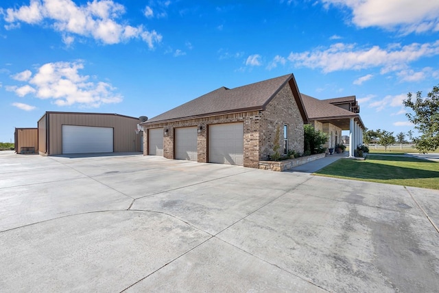 view of home's exterior with a garage