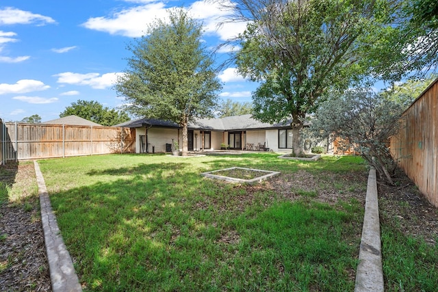 6338 Mecca St, Odessa, TX 79762 - fenced backyard featuring a patio