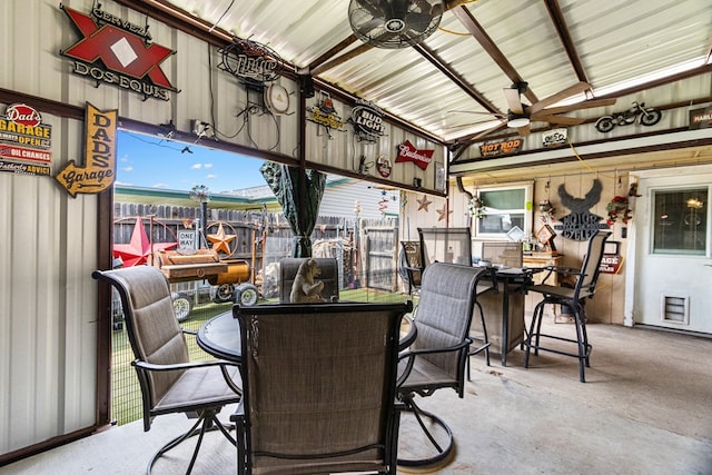 1703 Hemphill Ave, Odessa, TX 79763 - view of patio featuring outdoor dining area and a ceiling fan