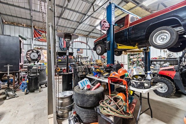 1703 Hemphill Ave, Odessa, TX 79763 - garage featuring a workshop area