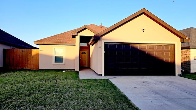 3630 El Cajon Ave, Odessa, TX 79765 - ranch-style house featuring a garage, concrete driveway, roof with shingles, and stucco siding