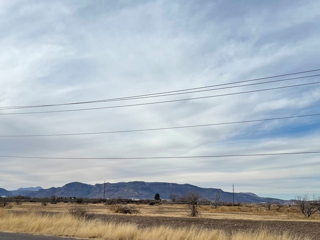 property view of mountains with a rural view