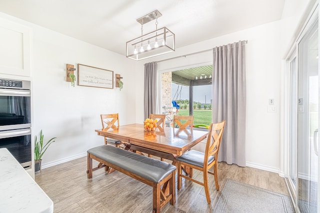 479 County Rd 306, Seminole, TX 79360 - dining area with light wood-style floors and baseboards