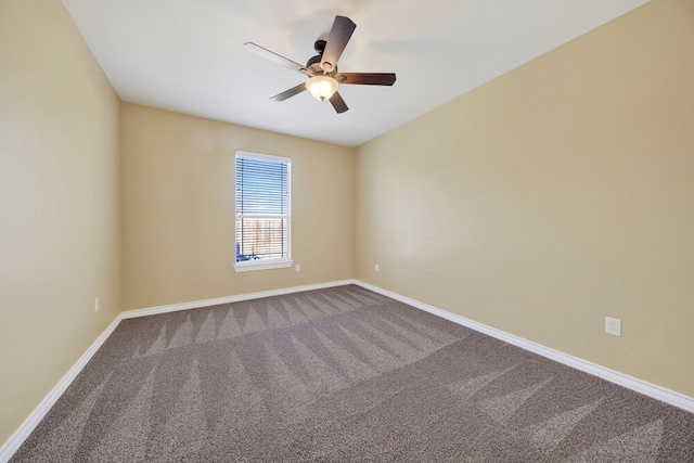 14 Da Vinci Ct, Odessa, TX 79765 - unfurnished room featuring dark colored carpet, ceiling fan, and baseboards