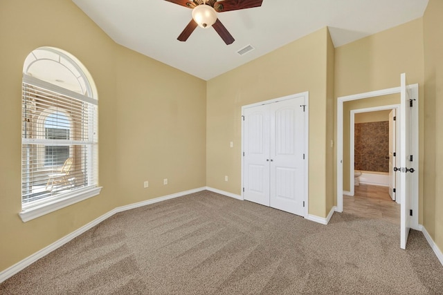 14 Da Vinci Ct, Odessa, TX 79765 - unfurnished bedroom with carpet flooring, baseboards, a closet, and ceiling fan