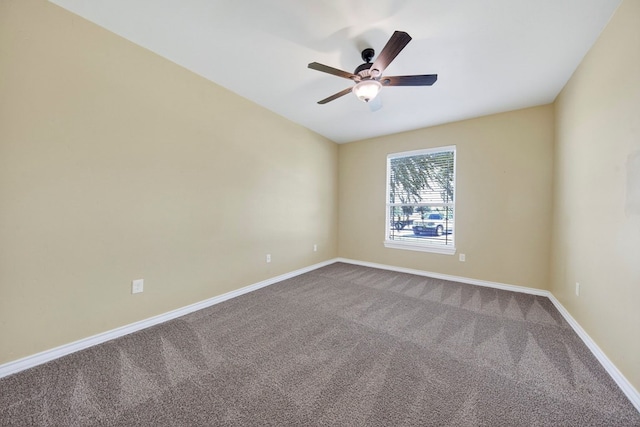 14 Da Vinci Ct, Odessa, TX 79765 - spare room with carpet flooring, a ceiling fan, and baseboards