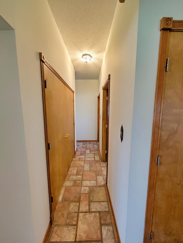 101 Hereford Dr, Fort Davis, TX 79734 - hall featuring stone tile floors and a textured ceiling