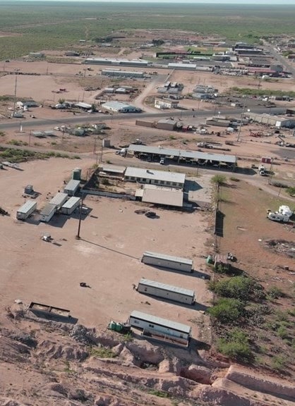 1000 N 12th St, Wink, TX 79789 - aerial view of property's location with rural landscape