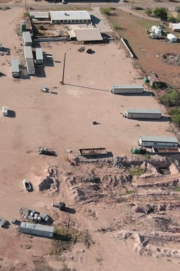 1000 N 12th St, Wink, TX 79789 - aerial view of property's location featuring a desert landscape and rural landscape