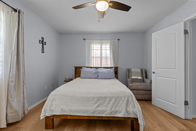 3700 Fairmont Dr, Odessa, TX 79762 - bedroom with light wood-style flooring and a ceiling fan