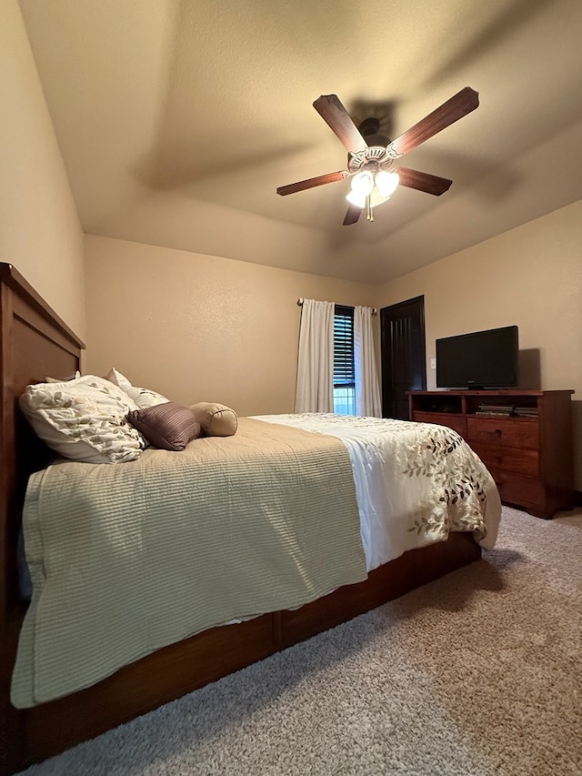 7802 Sienna Dr, Odessa, TX 79765 - bedroom featuring carpet floors and a ceiling fan