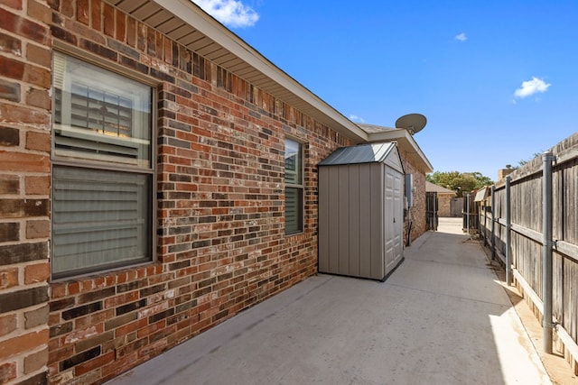 3960 Rabb St, Odessa, TX 79762 - view of patio with a shed