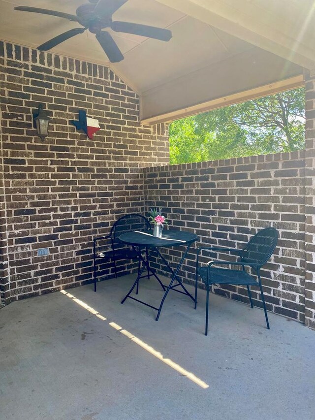 1508 Cedar Ln, Andrews, TX 79714 - view of patio with ceiling fan