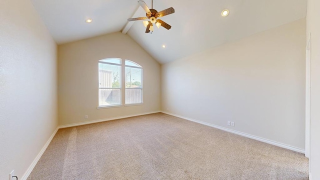 10901 E County Rd 108, Midland, TX 79706 - carpeted empty room with ceiling fan, baseboards, and recessed lighting