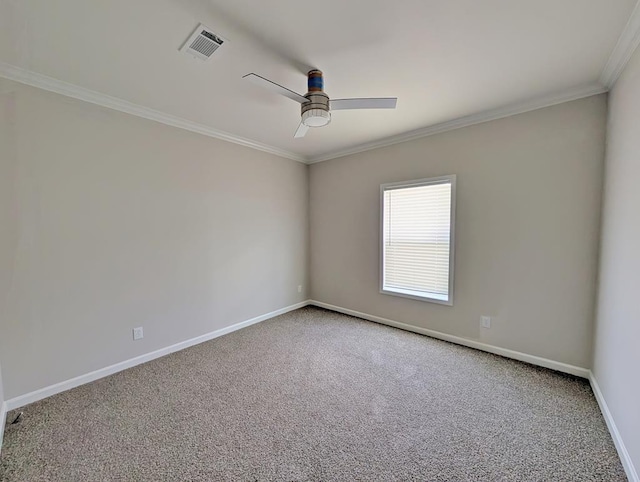 9 Prairie View Ln, Alpine, TX 79830 - carpeted empty room featuring ornamental molding and ceiling fan