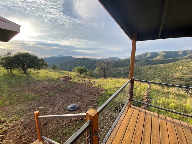 102 Low Meadow Pt, Fort Davis, TX 79734 - deck featuring a mountain view