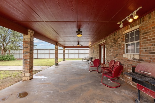 4975 SE 3000, Andrews, TX 79714 - view of patio featuring a ceiling fan