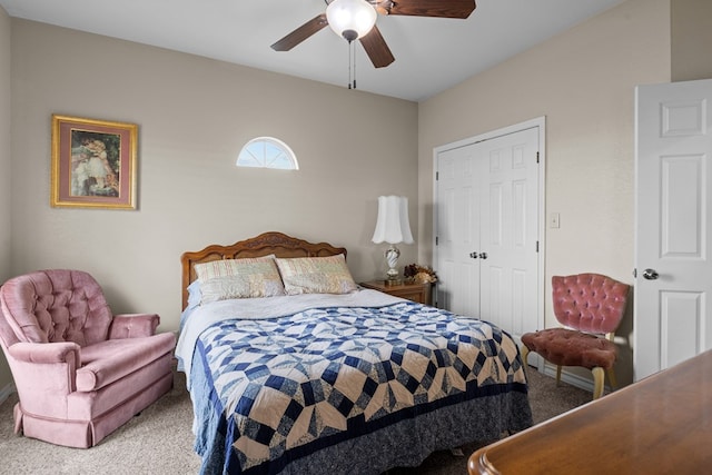 4975 SE 3000, Andrews, TX 79714 - bedroom with carpet floors, a closet, and ceiling fan