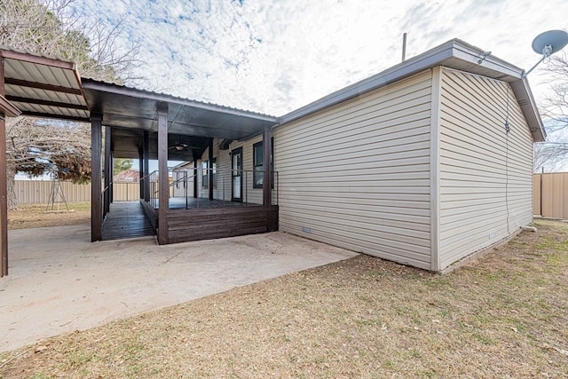 exterior space featuring a patio