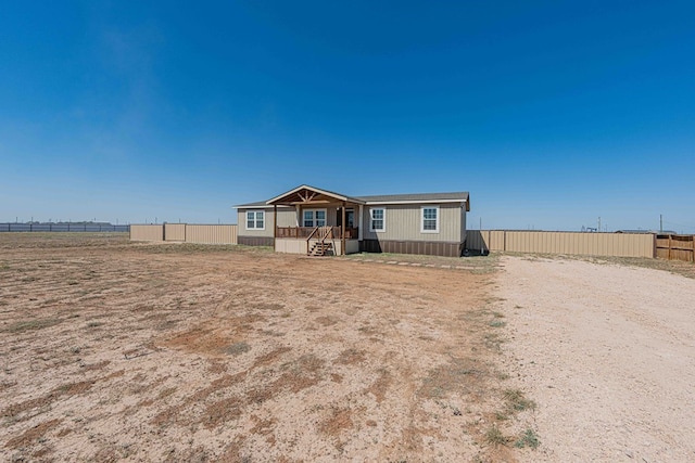 view of manufactured / mobile home