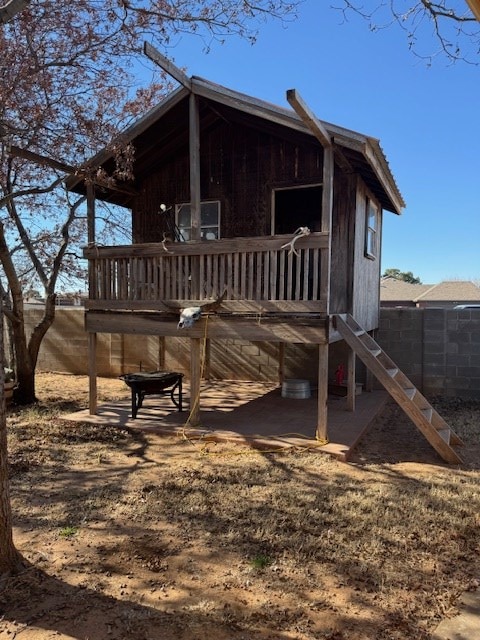 view of rear view of property