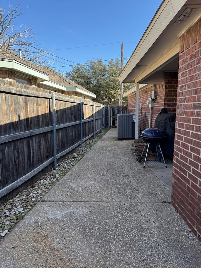 view of patio with cooling unit