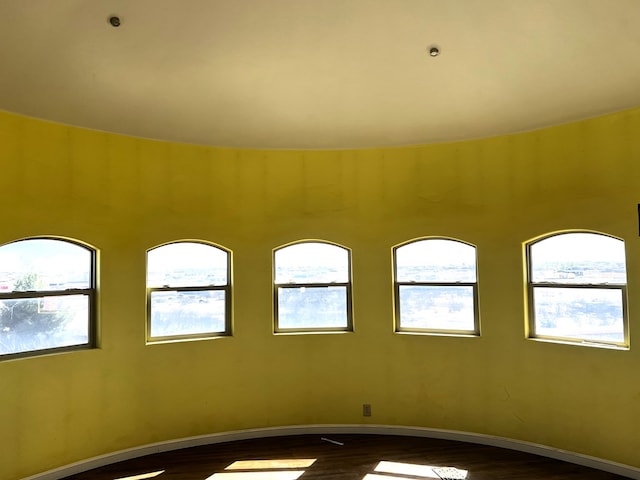 empty room featuring hardwood / wood-style flooring