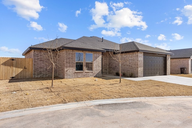 view of front of home featuring a garage