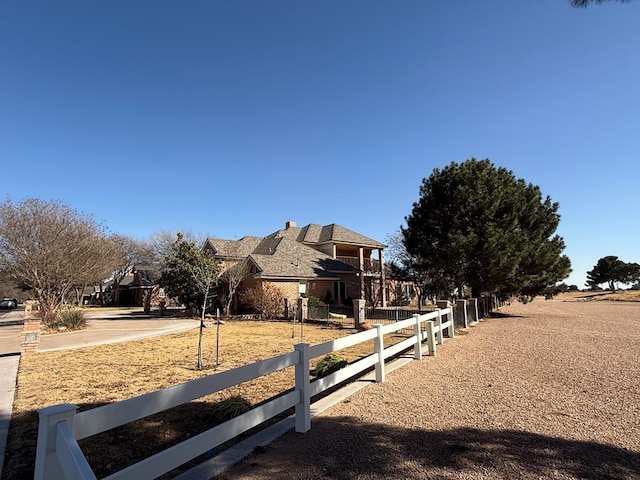 exterior space featuring fence