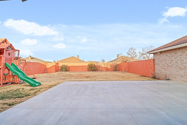 view of patio / terrace with a playground