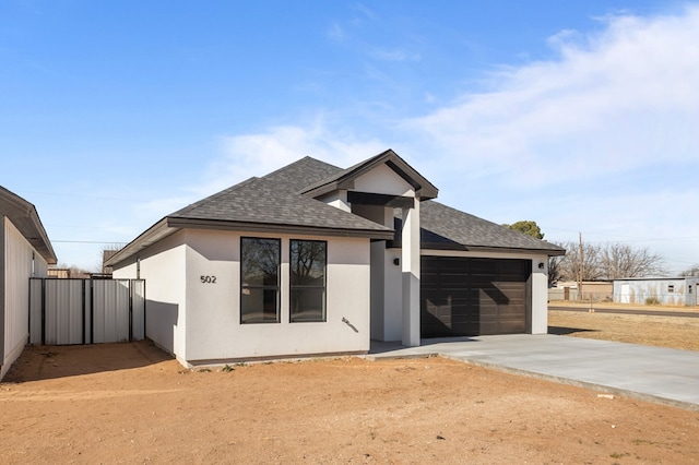 view of front of home featuring a garage