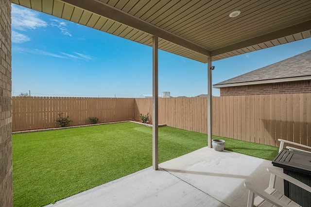 view of patio / terrace with a fenced backyard