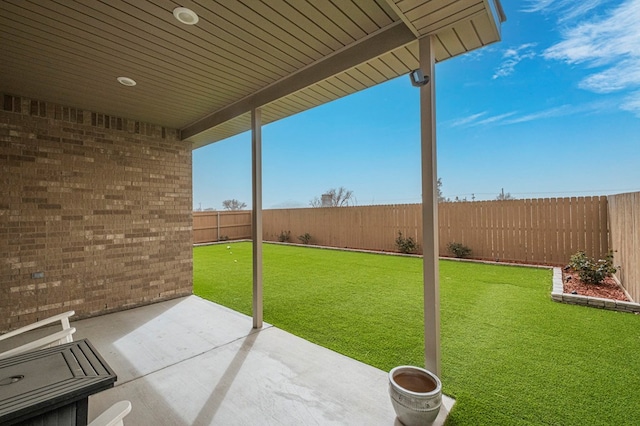 view of patio / terrace featuring a fenced backyard