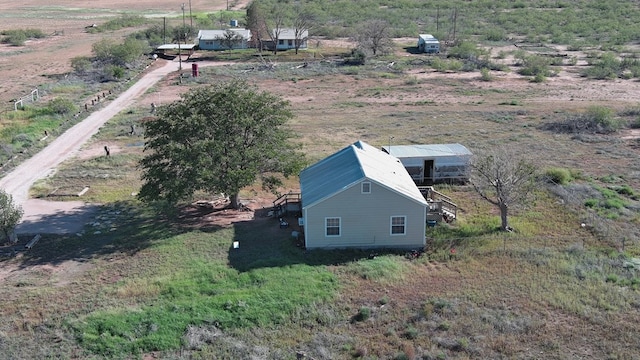 aerial view featuring a rural view