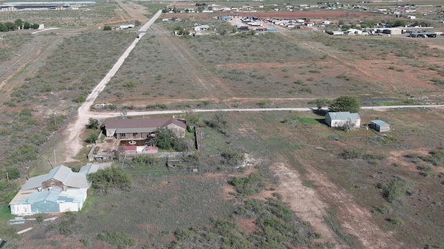 aerial view with a rural view