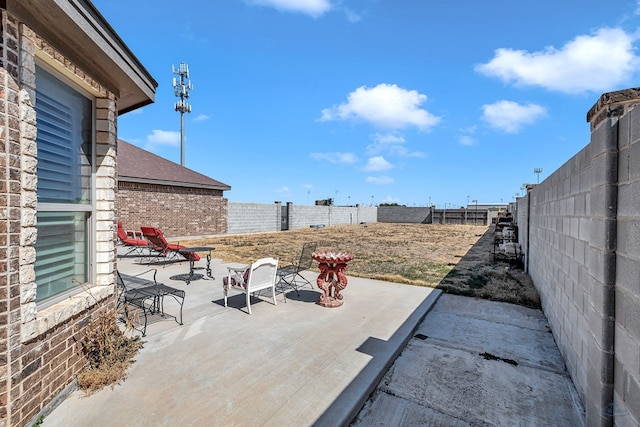 view of patio / terrace featuring a fenced backyard