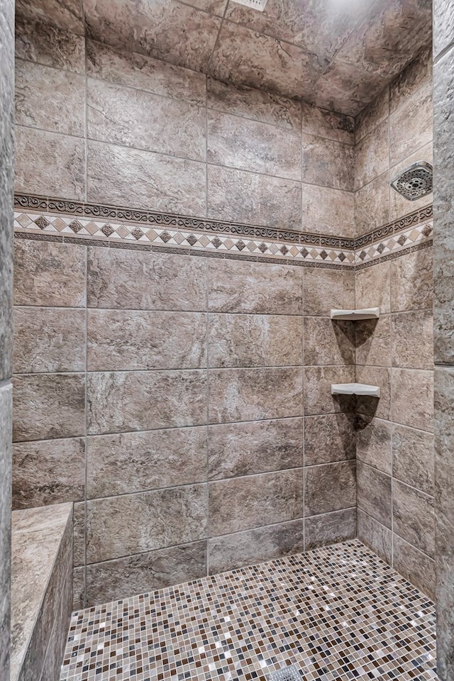 full bathroom with tiled shower