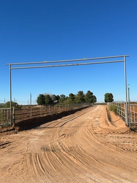 view of road featuring a rural view